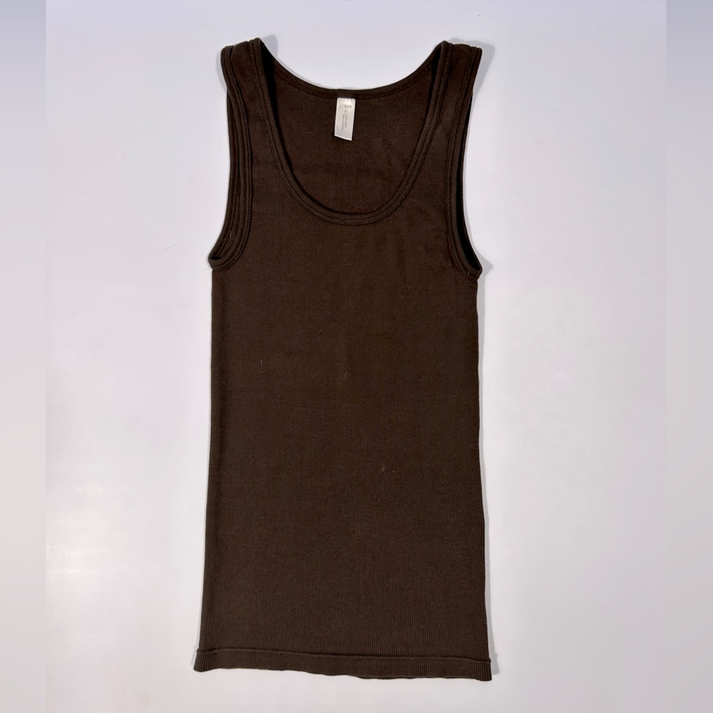 J.CREW 100% Cotton Dark Brown Tank Top Size S